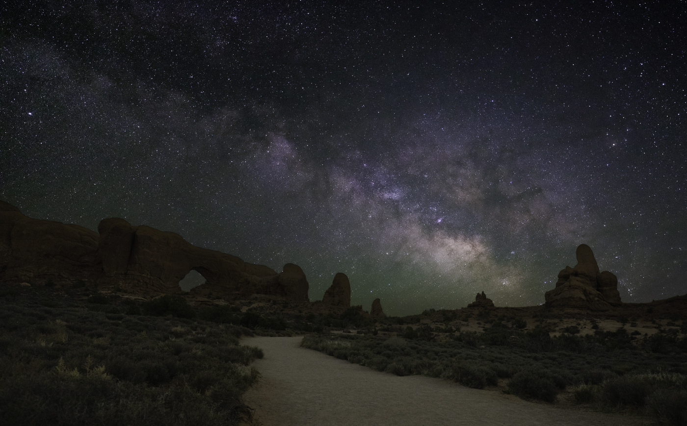 1st PrizeMulti-Scape In Class 3 By John Whitmore For Milkyway Over Arches NP APR-2024.jpg